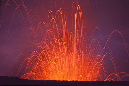 Mt Yasur volcano at dusk Tanna, Vanuatu